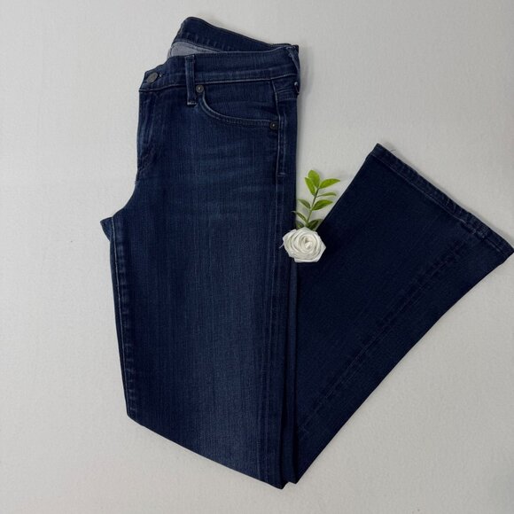 Citizens Of Humanity Denim - Citizens of Humanity Womens Dark Wash Bootcut Flare Jeans Sz 27 Mid Rise Stretch